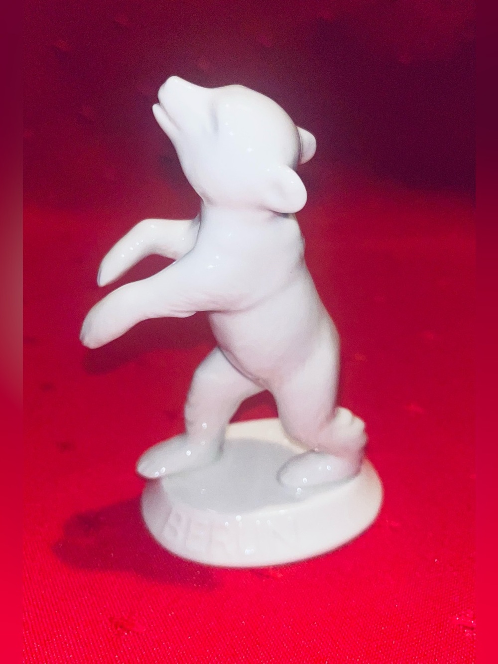 Vintage Alka Kunst Bavaria White Porcelain Standing Bear Berlin Collectable